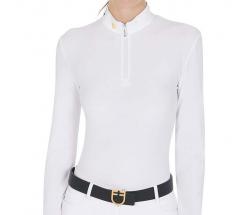 LADIES EQUESTRO COMPETITION POLO LONG SLEEVE WITH FLEECE - 9853