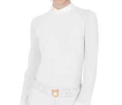 COMPETITION POLO SHIRT EQUESTRO MESH LONG SLEEVES WOMAN - 9856