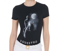 WOMEN EQUESTRO T-SHIRT WITH RELIEF PRINT - 9872