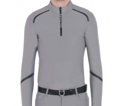 EQUESTRO TRAINING POLO MAN LONG SLEEVE WITH ZIP - 9879