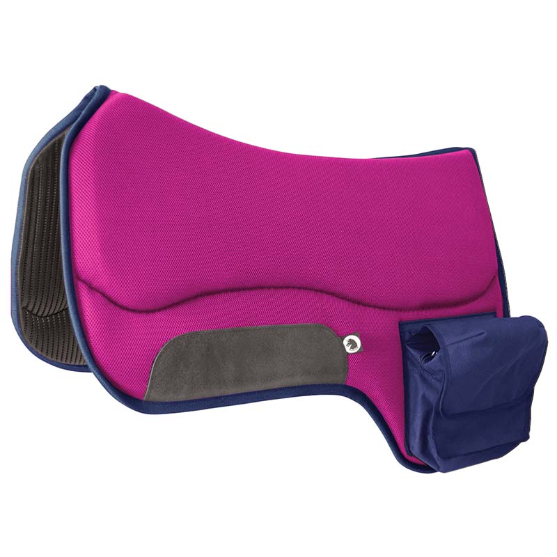 Western saddle pad Burioni anti-chafing with side pockets - 5048