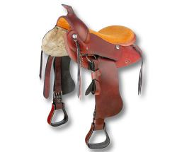 WESTERN SADDLE SMOOTH LEATHER SUEDE SEAT - 4870