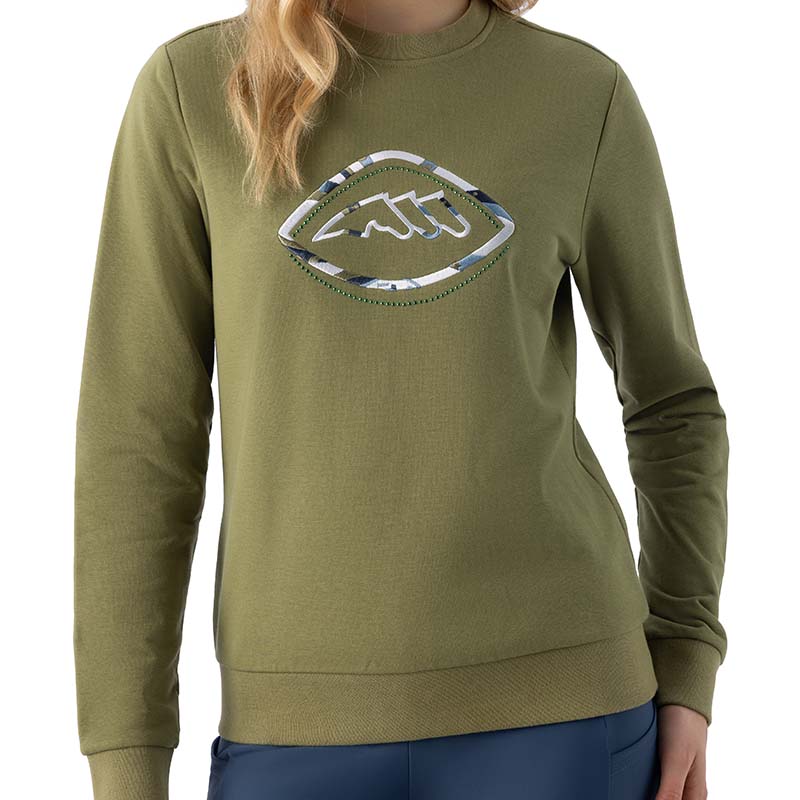 Women crewneck Sweatshirt Equiline EBEN - lightweight cotton - 9759