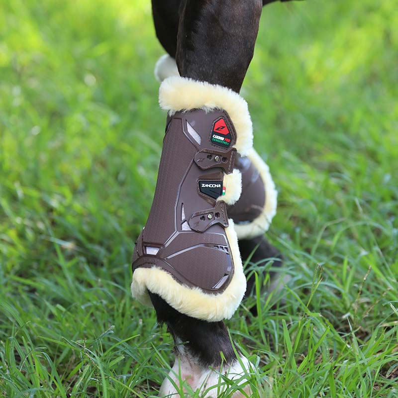 Zandonà Carbon Pro Sensitive+ tendon boots with merino wool - 1738