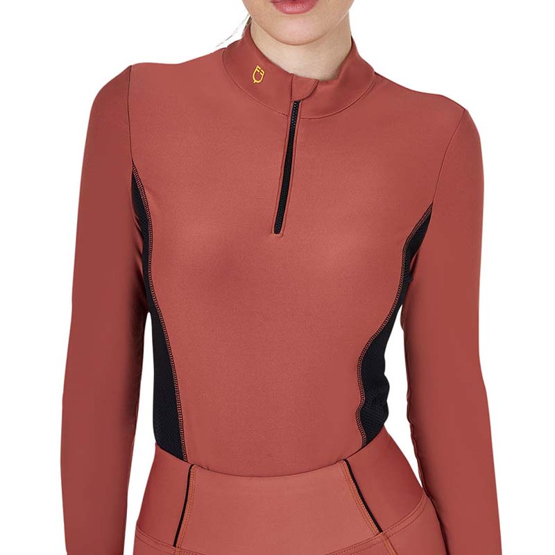 Equestro training polo woman slim fit long sleeve - 9734