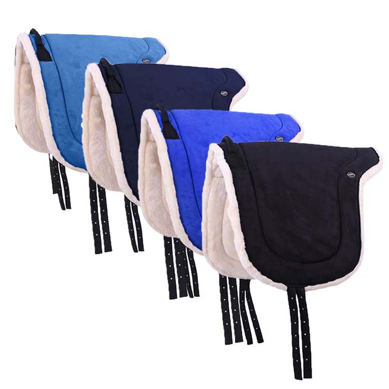 Bareback Pad QHP with handle and Synthetic sheepskin - 5098