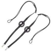 TRAINING AID LEATHER REINS WITH RUBBER RING AND SNAPS