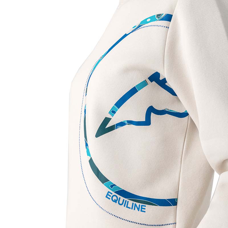 Equiline women’s Crew neck Sweatshirt model Ezzy in brushed fleece - 9207