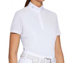 WOMEN'S CAVALLERIA TOSCANA PERFORATED JERSEY COMPETITION POLO - 9567