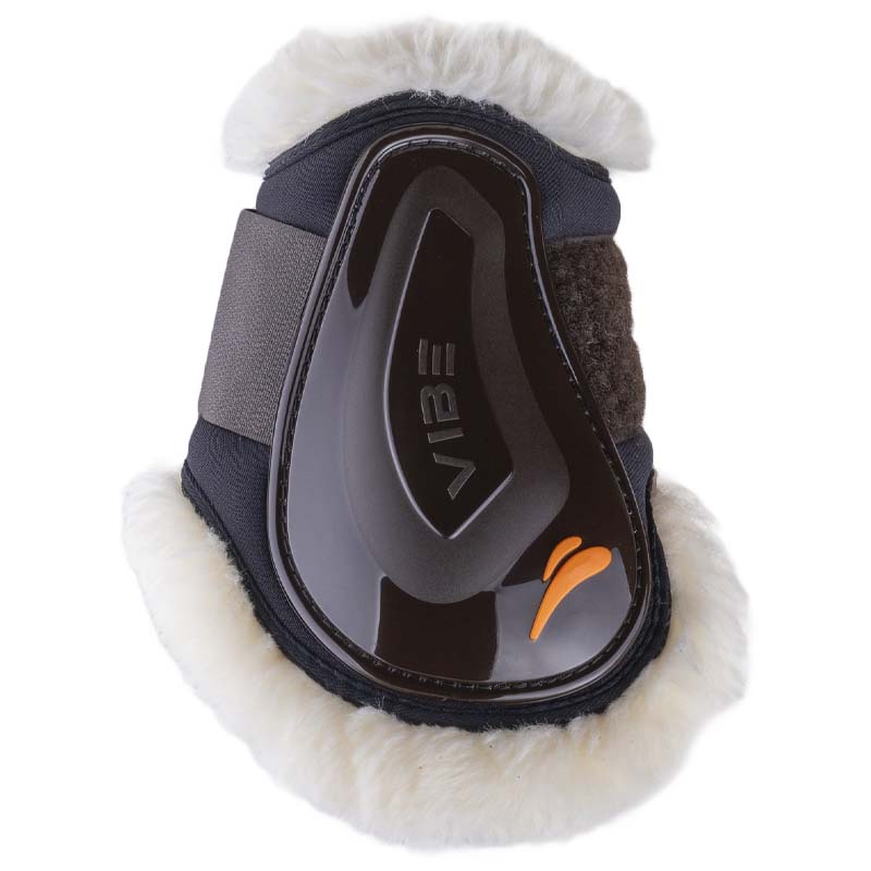 eQuick Vibe Rear Fluffy Velcro Fetlock boots with synthetic wool - 1622