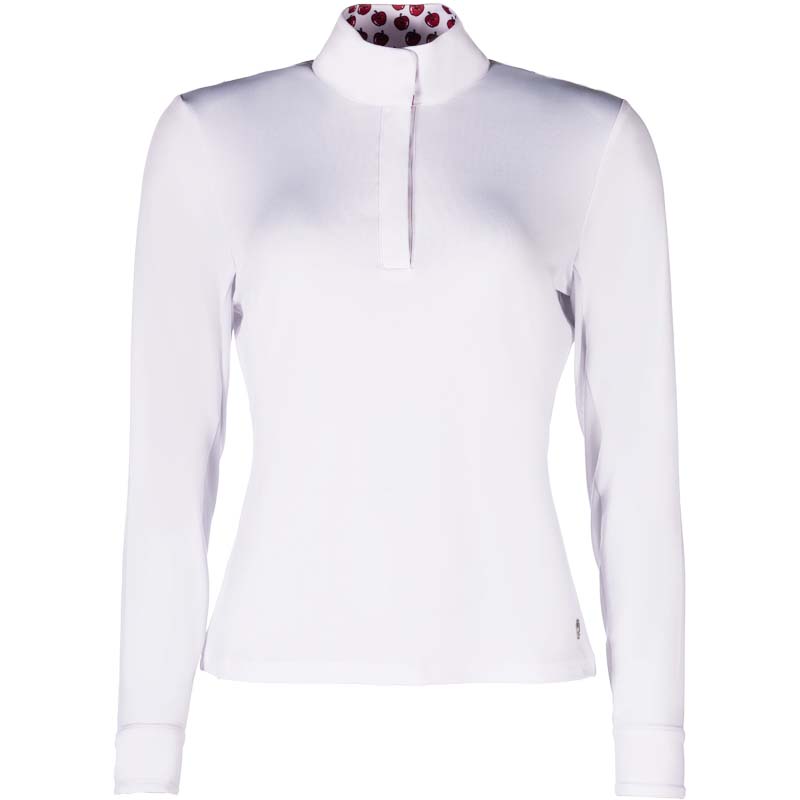 Hkm long sleeve competition polo shirt for women - hunter