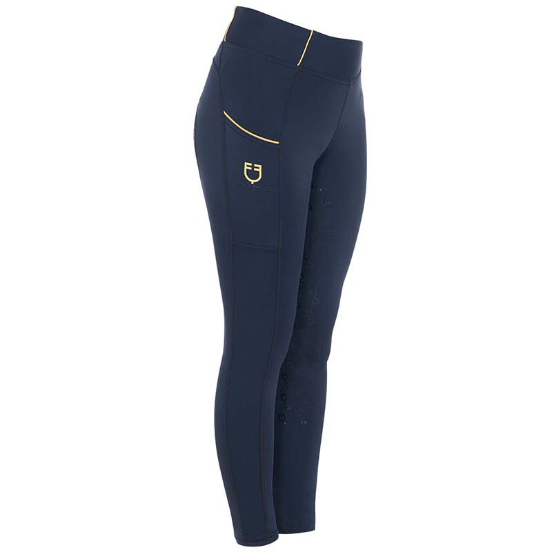 Winter Riding Leggings Equestro for Girl, Full-grip with fleece lining 
