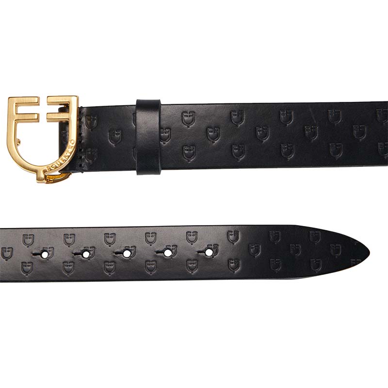Leather Belt with Equestro logo buckle - 9817