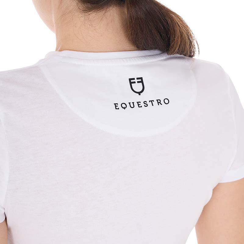 Equestro women's t-shirt w/icons print - 9901