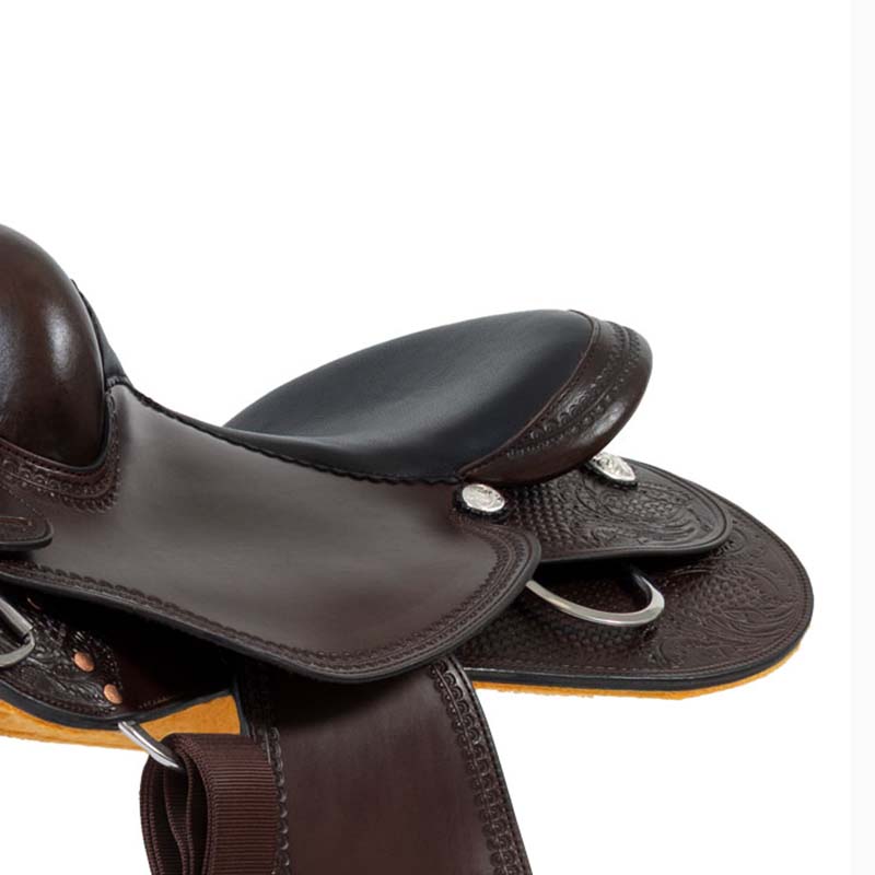 Garland Western Saddle Pleasure 'Small Butterfly Tooling Rose' in tooled leather - 4883