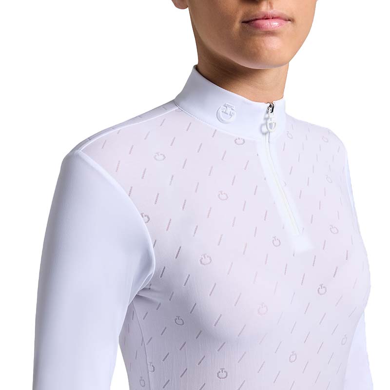 Cavalleria Toscana Junior Competition Shirt All-over logo, Long sleeve - 9635