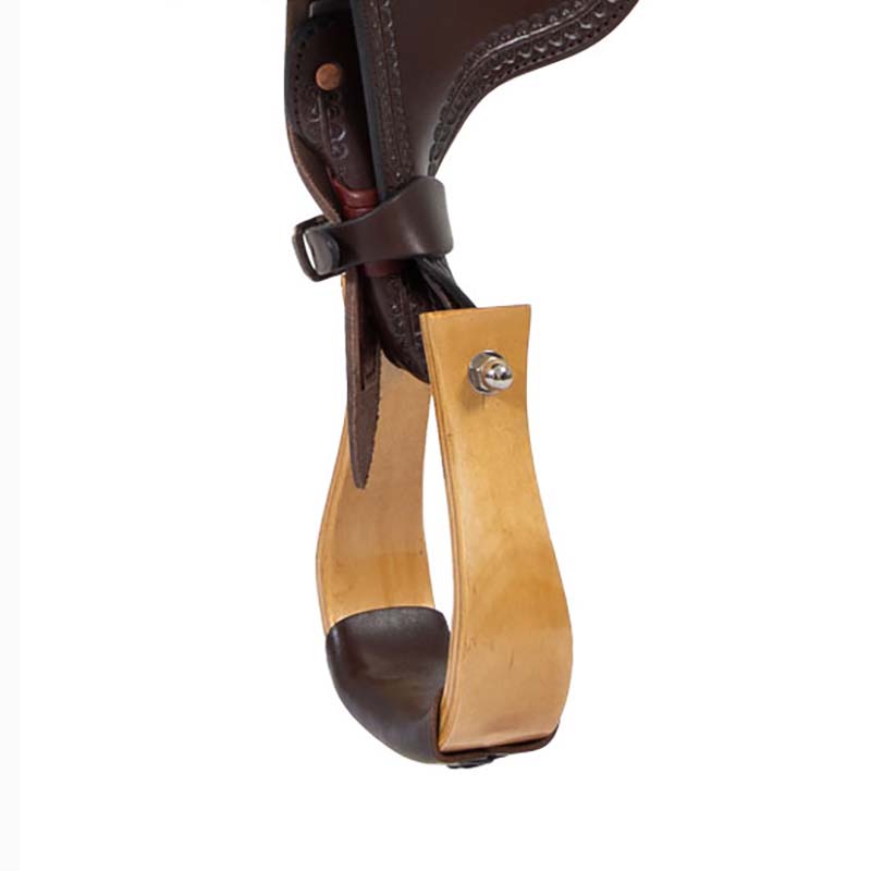 Garland Western Saddle Pleasure 'Small Butterfly Tooling Rose' in tooled leather - 4883