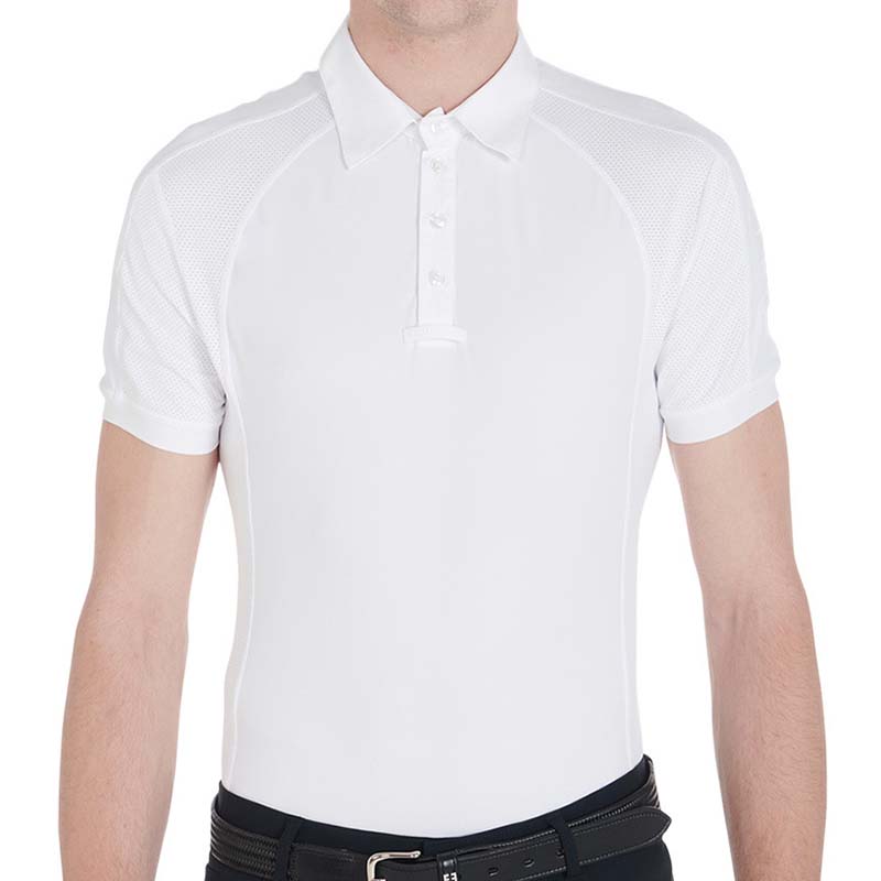 Men’s Equestro Short Sleeve Competition Polo with mesh inserts - 3528