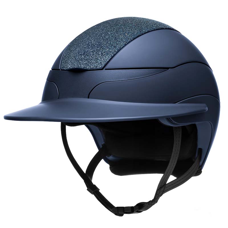 Equiline xanto riding helmet with swarovski top - wide visor